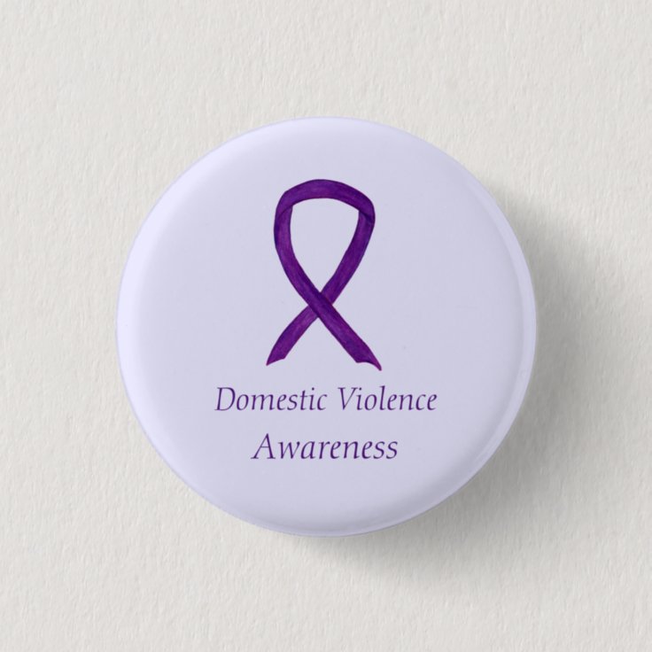 Domestic Violence Awareness Ribbon Custom Pin | Zazzle