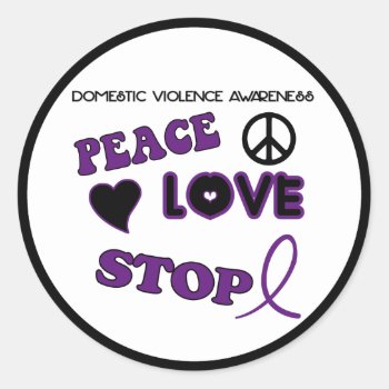 Domestic Violence Awareness Sticker by DigiGraphics4u at Zazzle