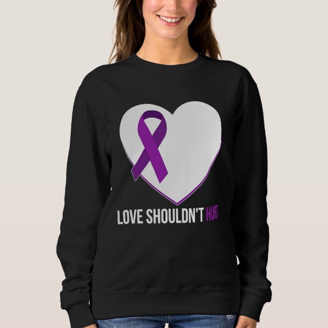 Domestic Violence Awareness Survivor  Heart Sweatshirt (Front)