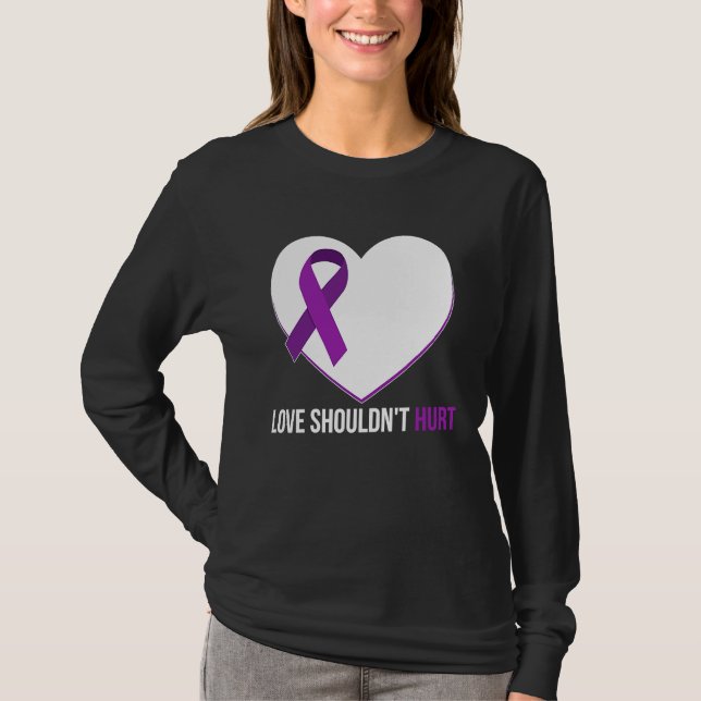 Domestic Violence Awareness Survivor  Heart T-Shirt (Front)