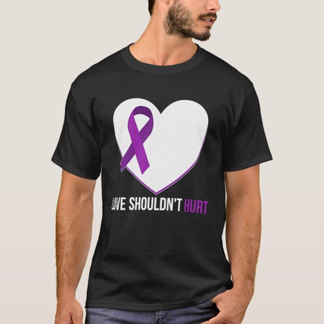 Domestic Violence Awareness Survivor  Heart T-Shirt (Front)