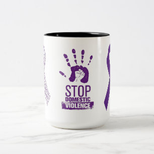 Domestic Violence Awareness Two-Tone Coffee Mug