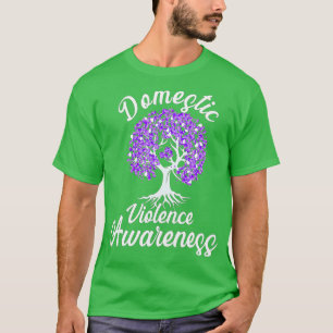 Domestic Violence Awareness Warrior Tree Hop Gift T-Shirt