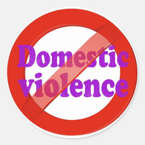 Domestic Violence Break The Silence Classic Round Sticker
