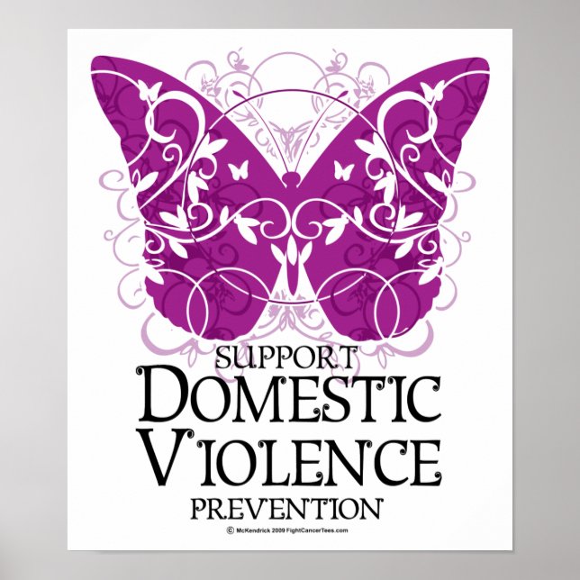 Domestic Violence Butterfly Poster (Front)