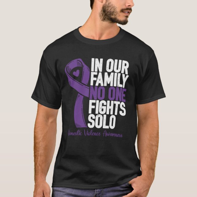Domestic Violence  Family Domestic Violence Awaren T-Shirt (Front)
