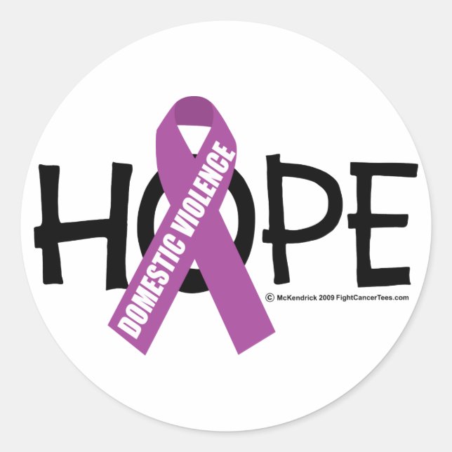 Domestic Violence Hope Classic Round Sticker (Front)