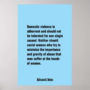 Domestic Violence Is Abhorrent And Should … Poster