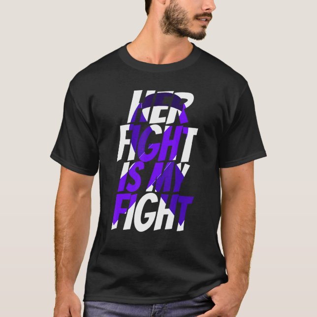 Domestic Violence Ribbon Domestic Violence Awarene T-Shirt (Front)