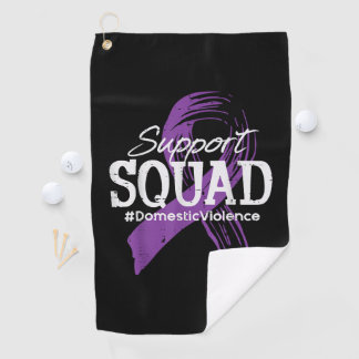 domestic violence ribbon support squad golf towel