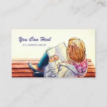 Domestic Violence Support Group Counselor Business Card by GirlyBusinessCards at Zazzle