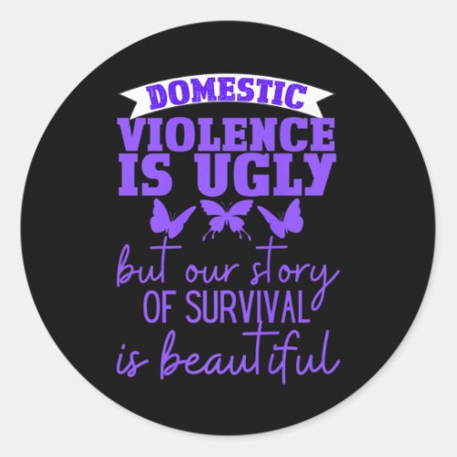 Domestic Violence Survivor Domestic Abuse Awarenes Classic Round Sticker