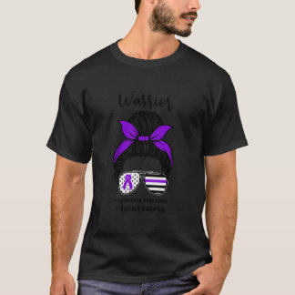 Domestic Violence Warrior Ribbon Purple Warrior Me T-Shirt