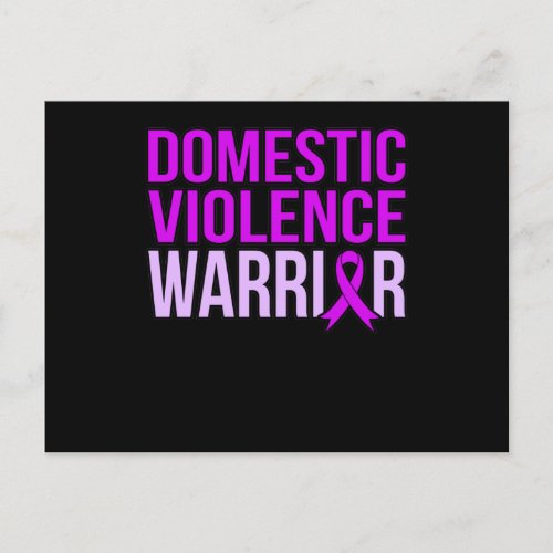 Domestic Violence Warrior Support Awareness Month Invitation Postcard