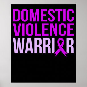Domestic Violence Warrior Support Awareness Month Poster