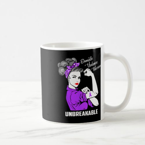 Domestic Violence Warrior Unbreakable Awareness Gi Coffee Mug