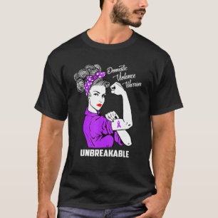 Domestic Violence Warrior Unbreakable Awareness T-Shirt
