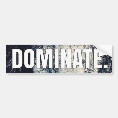 Dominate _ Lion Motivational Bumper Sticker