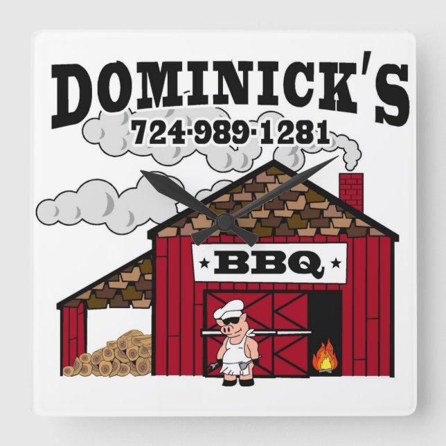 Dominck's BBQ custom clock (Front)