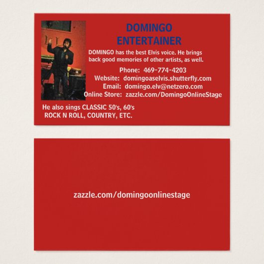 DOMINGO BUSINESS CARDS (Front & Back)