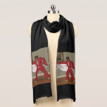Domingo Scarg Scarf<br><div class="desc">Black scarf with Domingo in red jumpsuit.</div>