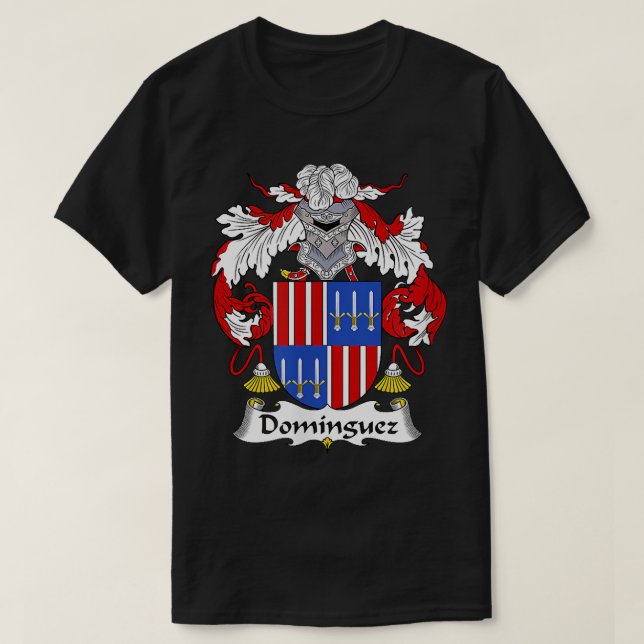 Dominguez Coat of Arms  Family Crest  T-Shirt (Design Front)
