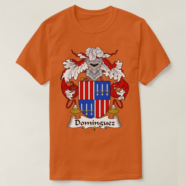 Dominguez Coat of Arms Family Crest  T-Shirt (Design Front)