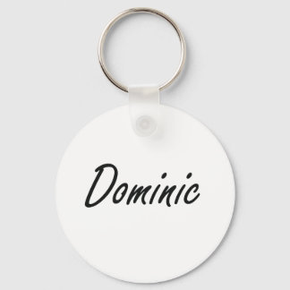 Dominic Artistic Name Design Keychain