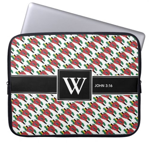 DOMINICA Christian Scripture Monogram laptop Laptop Sleeve