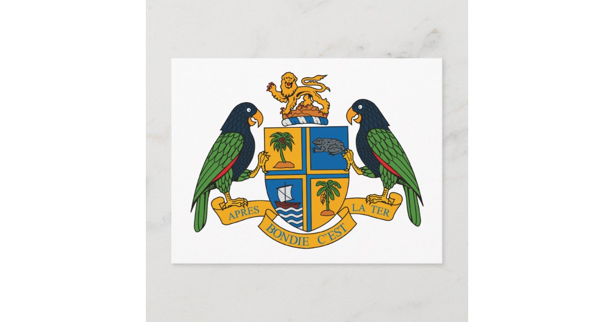 Dominica Coat of Arms Postcard Zazzle