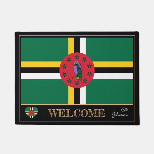 Dominica  Dominica Flag house matssports Welcome Doormat