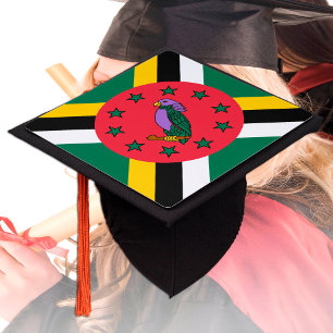 Dominica & Dominica Flag - Students / University Graduation Cap Topper