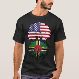 Dominica Dominican American USA Tree Roots Flag T-Shirt