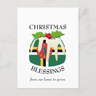 DOMINICA Festive Pudding Christmas Postcard