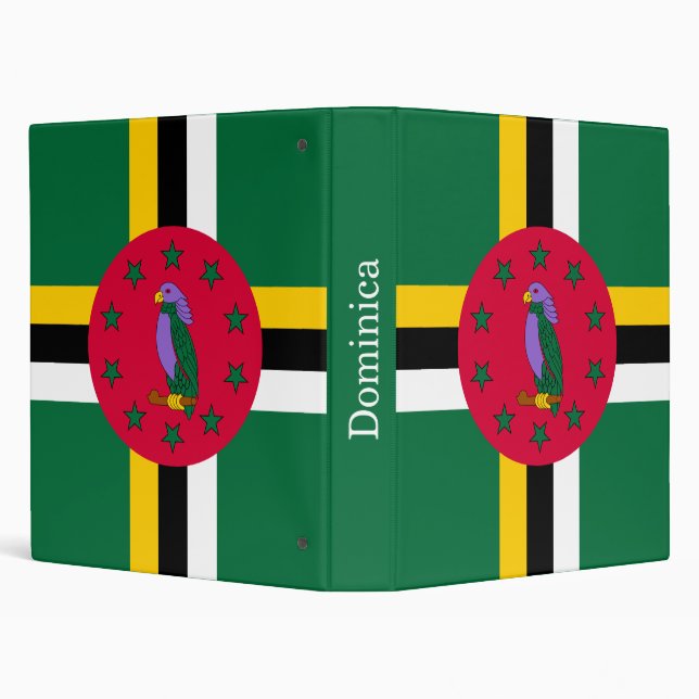 Dominica Flag 3 Ring Binder (Background)