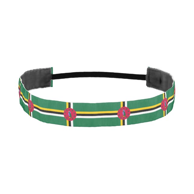 Dominica Flag Athletic Headband (Front)