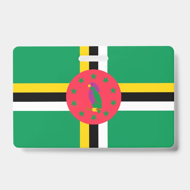 Dominica flag badge (Front)