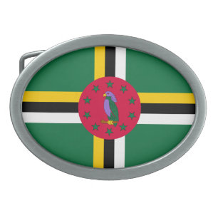 Dominica Flag Belt Buckle