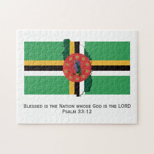 DOMINICA FLAG  Blessed Nation  Dominican Jigsaw Puzzle