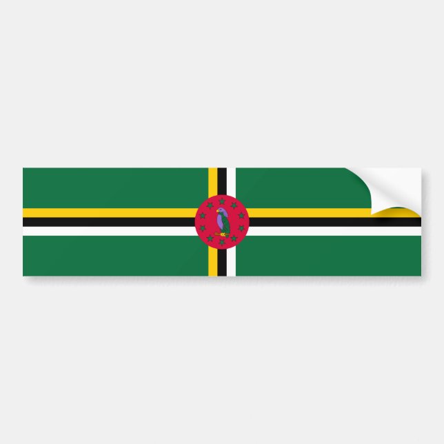 Dominica Flag Bumper Sticker (Front)