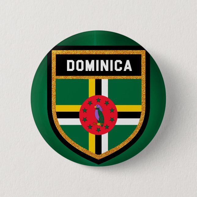 Dominica Flag Button (Front)