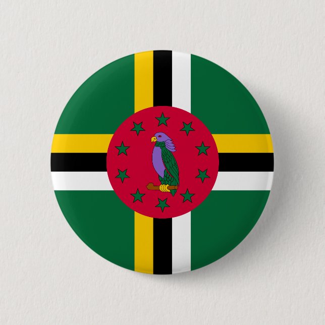 Dominica Flag Button (Front)