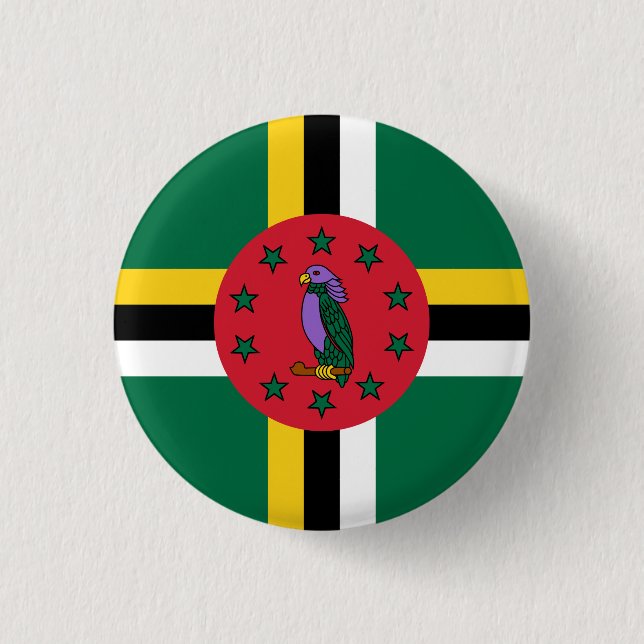 Dominica Flag Button (Front)