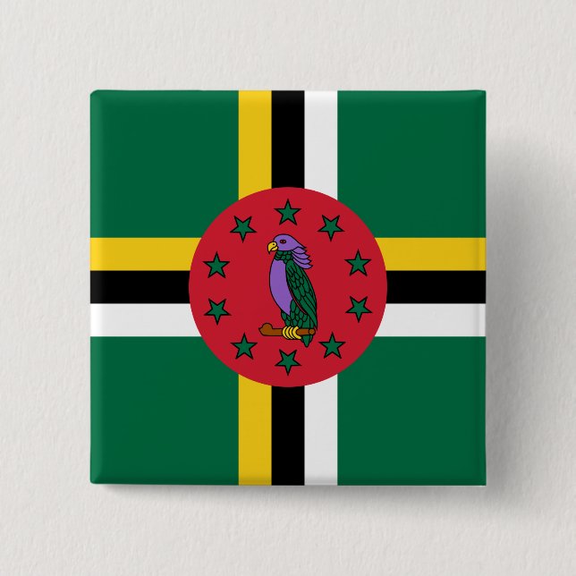 Dominica Flag Button (Front)