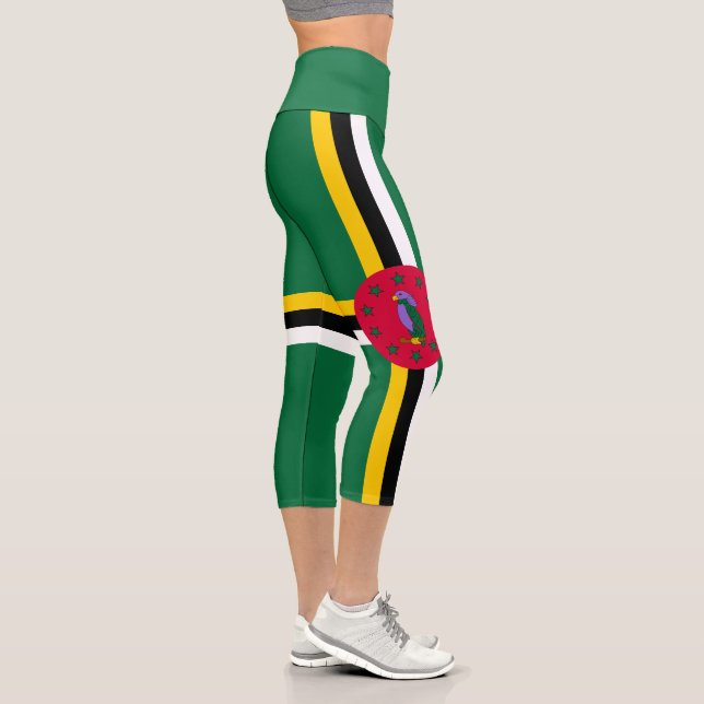 Dominica Flag Capri Leggings (Right)