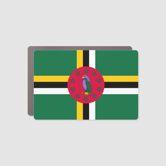 Dominica Flag Car Magnet (Front)