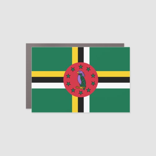 Dominica Flag Car Magnet