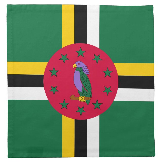 Dominica Flag Cloth Napkin (Front)