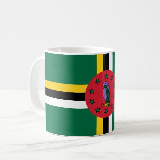 Dominica Flag Coffee Mug (Front Left)