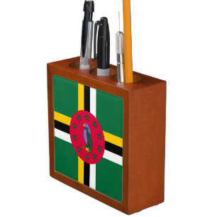 Dominica Flag Desk Organizer